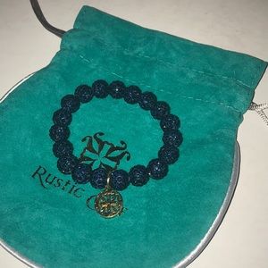 Rustic Cuff Navy Bracelet